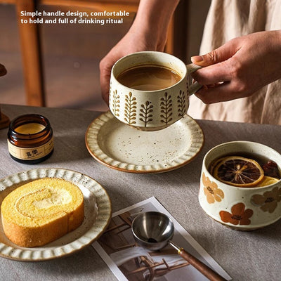 Taza de Café Stoneware Retro Diseño Lujo Contemporáneo - Image 2