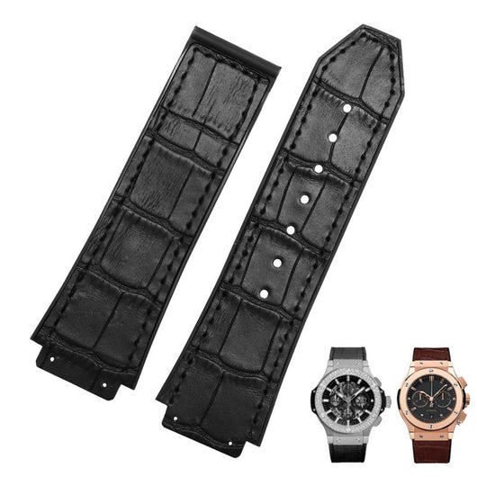 Correa de Reloj Cuero Genuino con Silicona para Hombre - Image 6