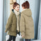 Chaqueta Acolchada de Plumón Mujer Largo Invierno