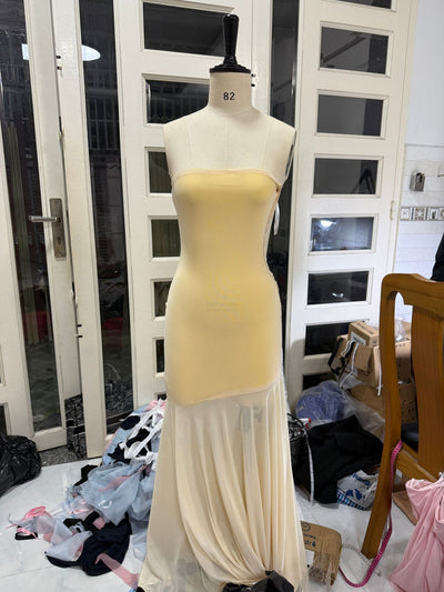 Vestido Envolvente sin Mangas con Malla Transparente - Image 14