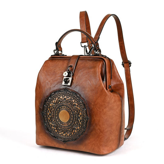 Mochila Retro para Viajes con Diseño en Relieve para Mujer - Image 3