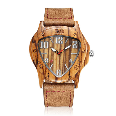 Reloj de Madera Triangular Estilo Europeo Minimalista