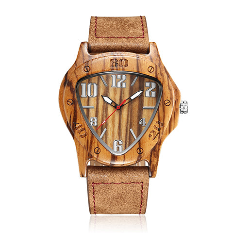 Reloj de Madera Triangular Estilo Europeo Minimalista