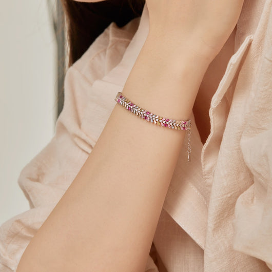 Pulsera de Plata Esterlina S925 Mujer Colores Dopamina con Circón - Image 16