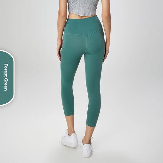 Leggings Yoga Cintura Alta Sin Costuras Nude Realza Glúteos Capri - Image 22