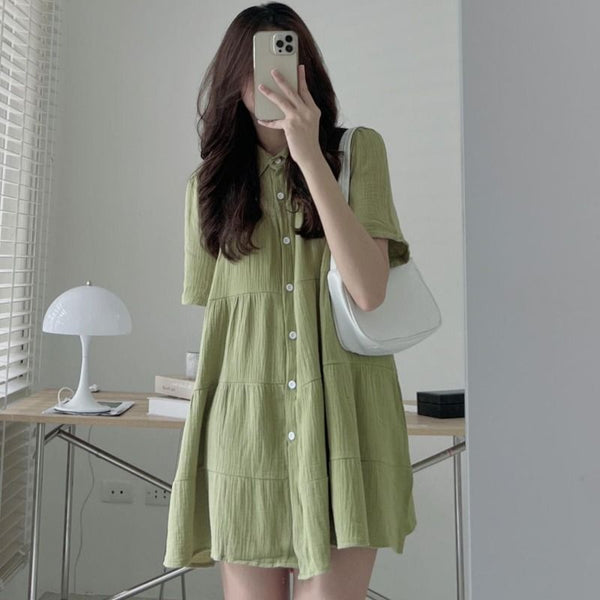 Vestido Camisero Plus Size Elegante para Mujer - Perfecto para Verano