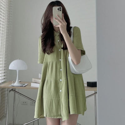 Vestido Camisero Plus Size Elegante para Mujer - Perfecto para Verano
