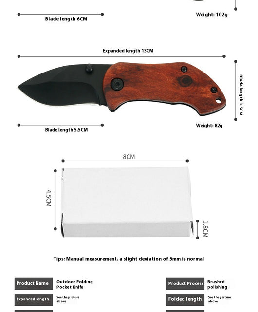Cuchillo Plegable de Acero Inoxidable Portátil con Llavero - Image 11