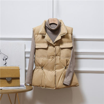 Chaleco de Algodón con Cuello Alzado para Mujer - Image 2
