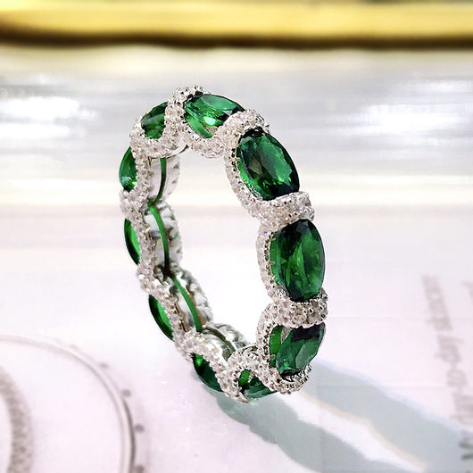 Anillo de Plata 925 con Piedras de Diamante Artificial - Image 8