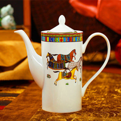 Juego de Tazas de Café Europeo en Porcelana Hueso - Image 4