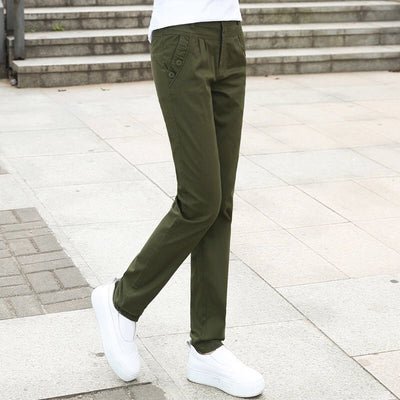 Pantalón Casual Cintura Alta Elástico en los Tobillos - Image 8