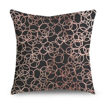 Funda de Cojín Rose Gold con Detalles en Oro Negro - Image 39