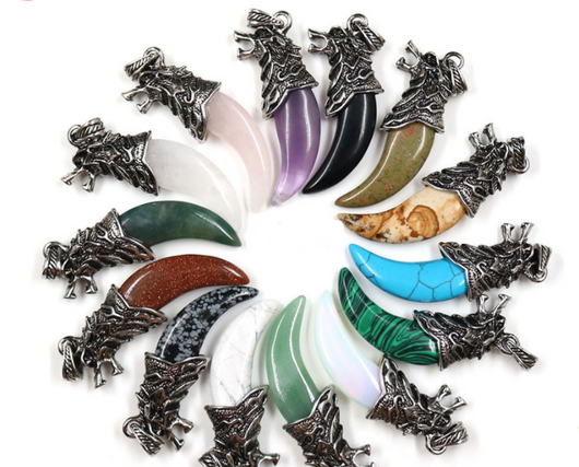 Colgante de Ágata de Cristal Natural Retro Generoso para Hombre - Image 5
