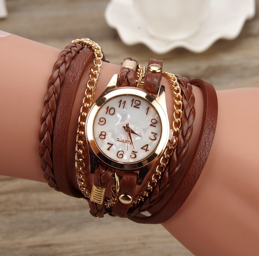 Reloj Pulsera de Cuero PU con Correa Enrollable - Image 11