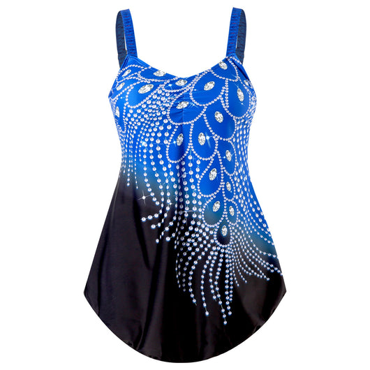 Traje de Baño Enterizo para Mujer con Falda Talla 5XL - Image 2