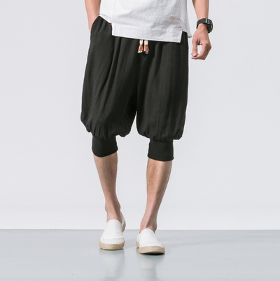 Pantalones Cropped Sueltos Casuales Luokou - Image 8
