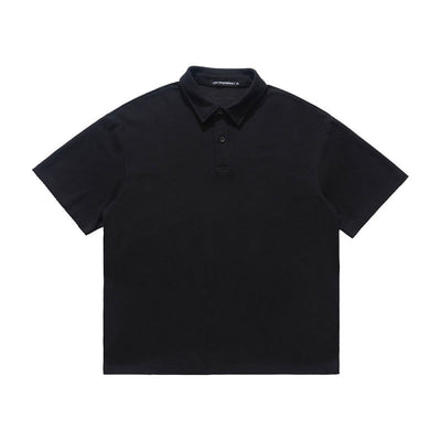 Playera Suelta Cuello Pequeño para Hombre Verano Negro - Image 4