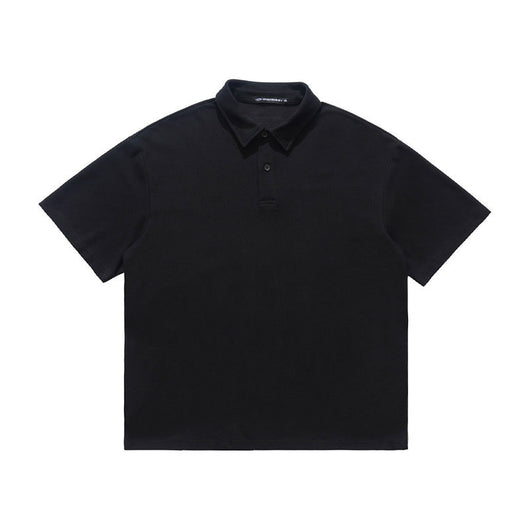 Playera Suelta Cuello Pequeño para Hombre Verano Negro - Image 4