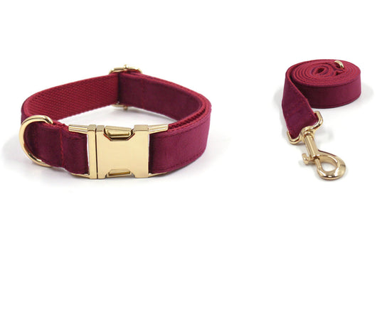 Collar de Terciopelo Borgoña para Perros - Suave y Elegante - Image 8