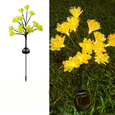 Lámpara Solar Decorativa con Flor de Camelia para Jardín - Image 5