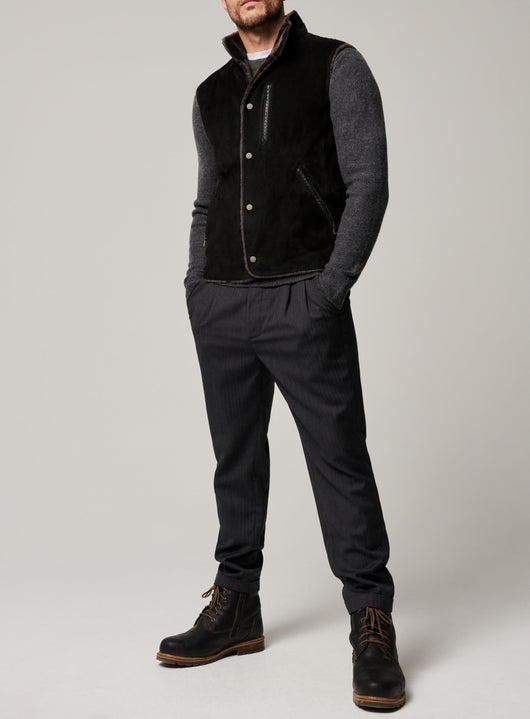 Abrigo de Invierno con Cuello Vuelto y Bolsillos - Diseño Elegante Bicolor - Image 10