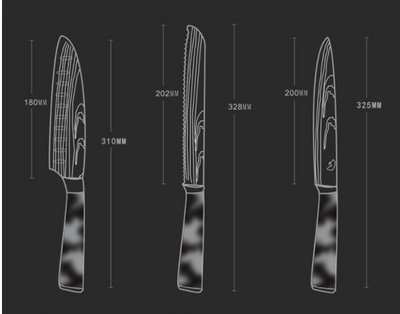 Cuchillo de Chef 8 Pulgadas con Mango de Resina Azul - Image 8