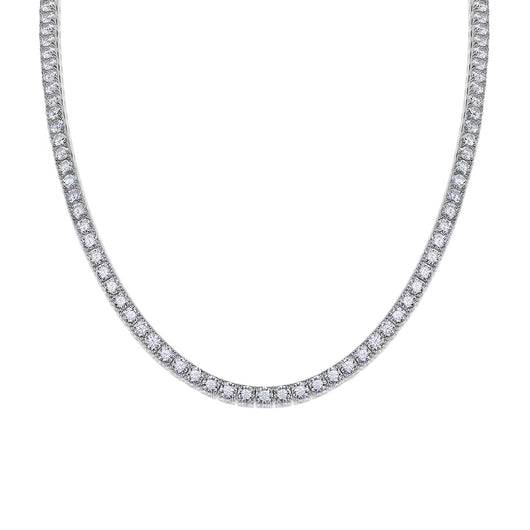 Collar Largo Río de Estrellas en Plata 925 con Moissanita Doble - Image 4