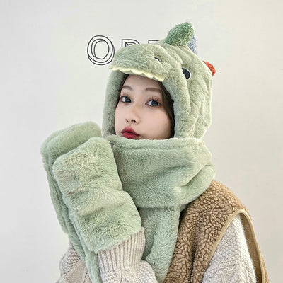 Conjunto de Gorro, Bufanda y Guantes Dinosaurios para Niños - Image 2