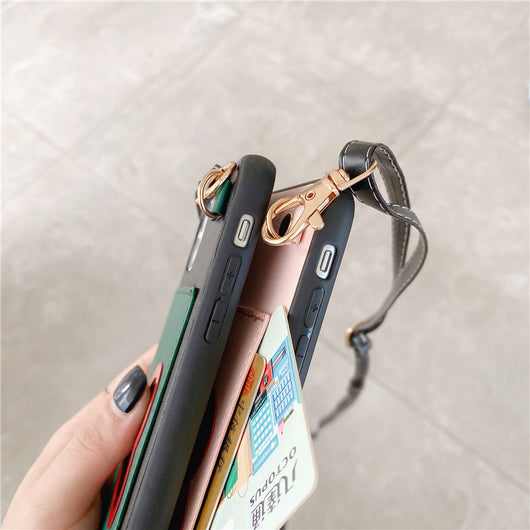 Funda de Cuero para Celular con Monedero y Correa Diagonal - Image 5