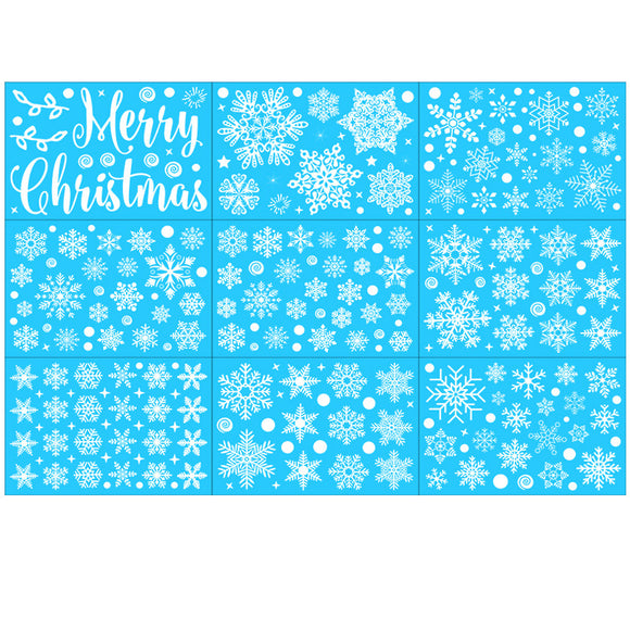Static Christmas Window Clings - Decorative Snowflakes