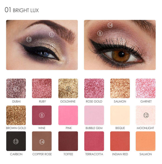 Paleta de Sombras Focallure Pro - 18 Colores Brillante y Mate - Image 15