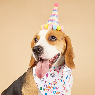 Babero Triangular Estampado con Diseño de Perrito para Cumpleaños - Image 25