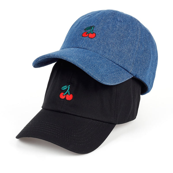 Gorra de Béisbol con Bordado de Cereza