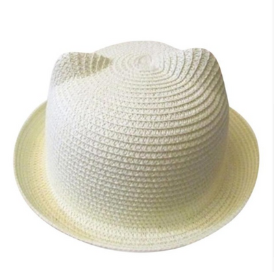 Sombrero de Paja Estilo Coreano con Orejas de Gato - Protección Solar Verano - Image 11