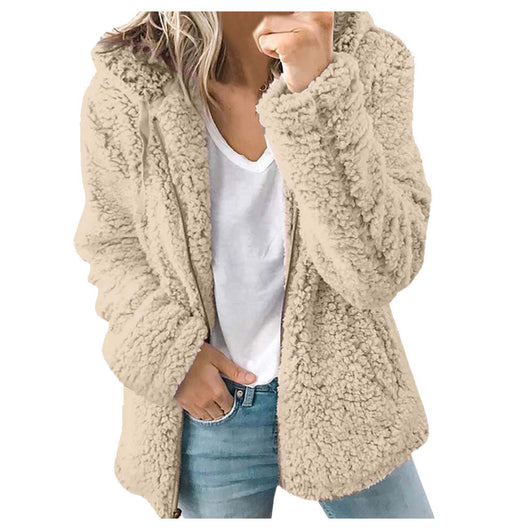 Sudadera con capucha y bolsillos de felpa gruesa con cierre - Image 3