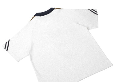 Camiseta Cuello Solapa Estilo Locomotora Patchwork Manga Corta Unisex - Image 31