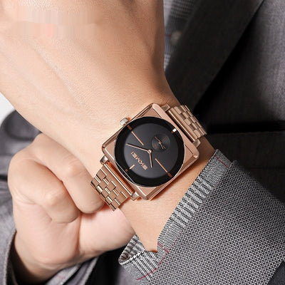 Reloj de Acero Cuadrado con Subdial de Segundos - Movimiento de Cuarzo - Image 4