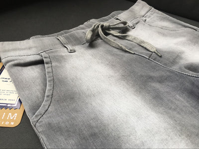 Pantalones Deportivos Elásticos Grises Talla Grande para Mujer - Image 3