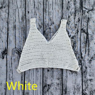 Conjunto de Bikini Tejido a Mano con Pantalón y Suéter Playero - Image 24