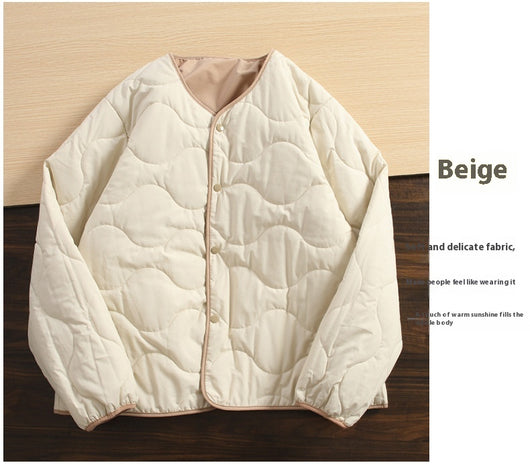 Abrigo de Algodón Reversible sin Cuello para Invierno - Image 6