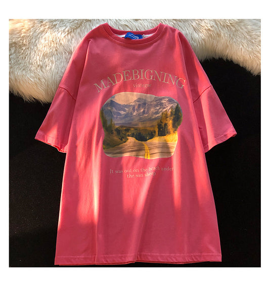 Playera Retro Estilo Hong Kong Amarillo Crema Manga Corta - Image 17