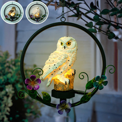 Lámpara Solar Decorativa Búho de Resina para Jardín - Luz LED Exterior - Image 8