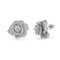S925 Sterling Silver Plated Stud Earrings Rose Zircon Inlaid Exquisite Platinum 925 Plated