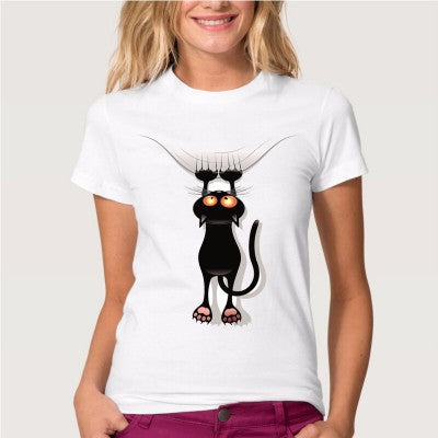 Camiseta de Manga Corta con Estampado Gráfico para Mujer
