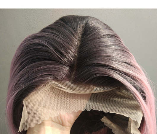 Peluca Larga Degradado Verde - Cabello Liso Sintético con Encaje Frontal - Image 4
