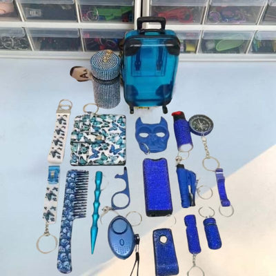Set de 18 Mariposas Azul Real con Sistemas de Seguridad