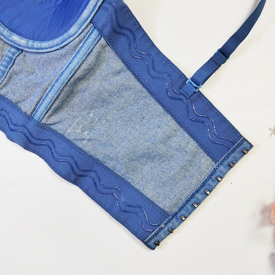 Traje de Baño Estilo Vaquero Europeo Monokini sin Tirantes - Image 17