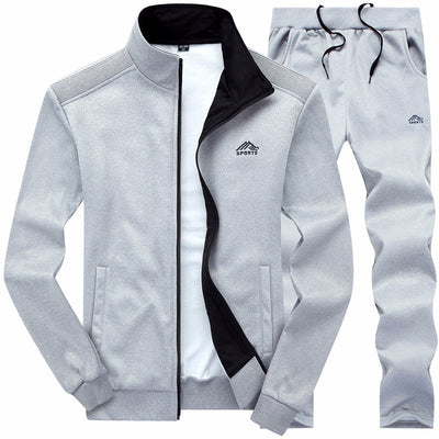Abrigo de Otoño Dos Piezas para Hombre con Cuello Bordado - Image 7