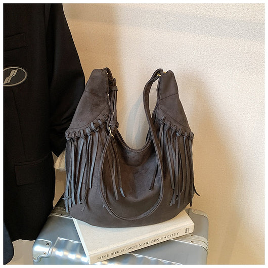 Bolsa Mensajera Retro de Gran Capacidad Tipo Dumpling para Otoño e Invierno - Image 10